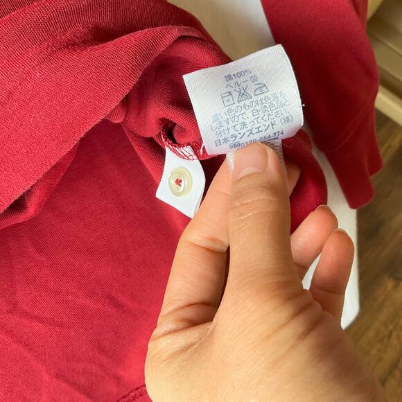 Land’s End Men’s Long Sleeve Polo Shirt Size XL (46-48) / Tall, Red - Picture 5 of 8